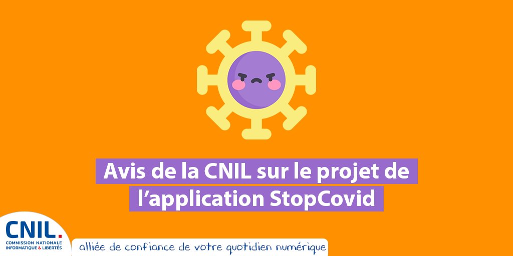 Publication de l’avis de la CNIL sur l’application « Stop Covid »